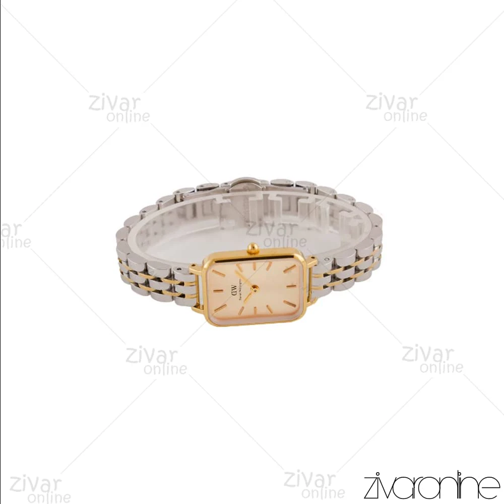 ساعت دنیل ولینگتون کوادرو زنانه مستطیلی صفحه طلایی خطی 104708