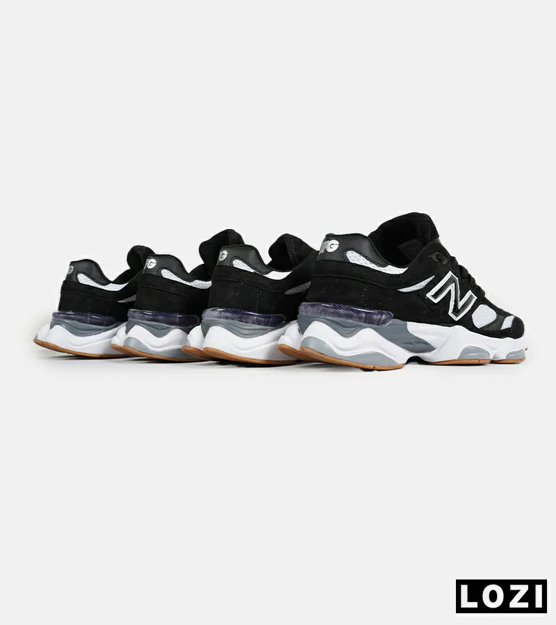 کفش کتانی مردانه و زنانه مشکی سفید طوسی NEW BALANCE 9060 مدل 7097