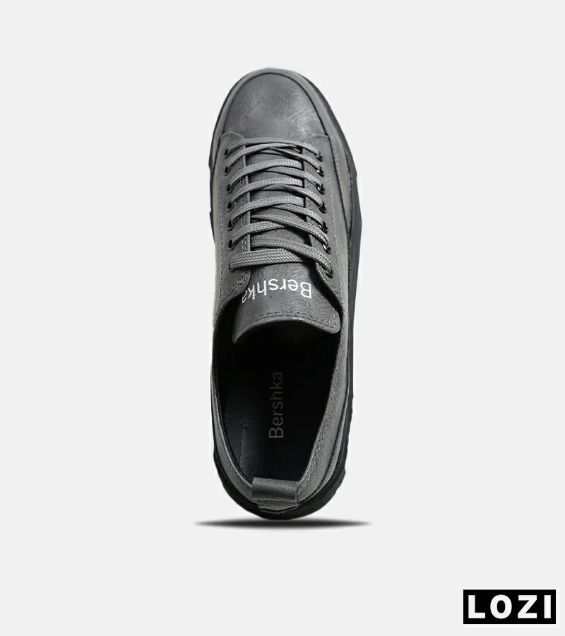 کفش کتانی مردانه طوسی BERSHKA مدل 6251
