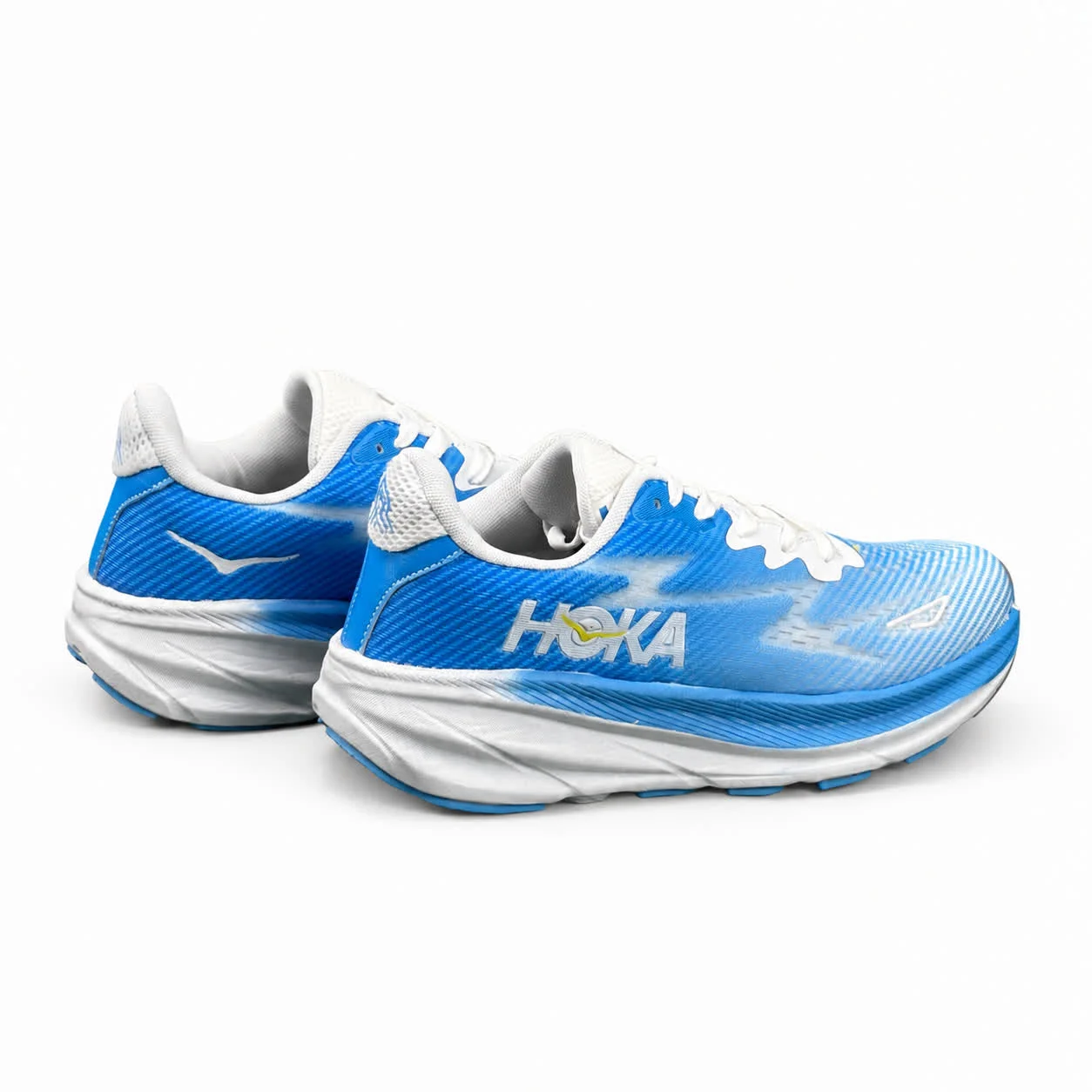 کفش کتانی مردانه مدل رانینگ هوکا آبی سفید HOKA