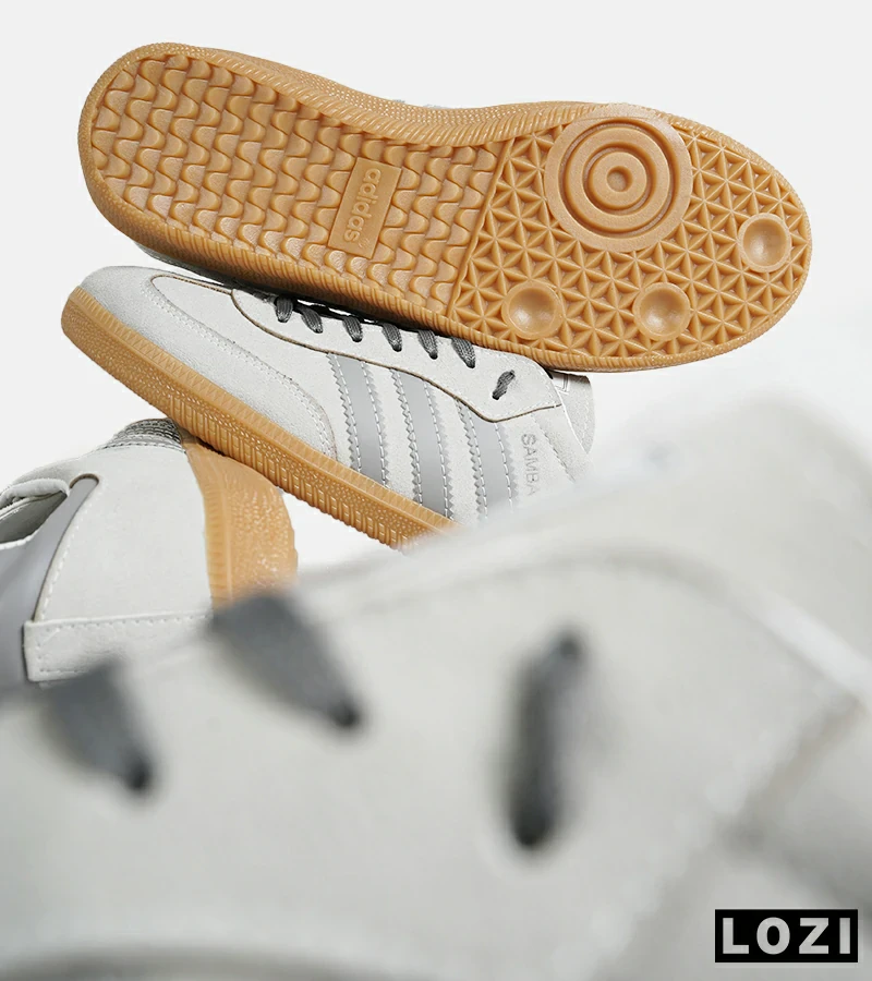 کفش کتانی مردانه زنانه طوسی ADIDAS Samba مدل 7301