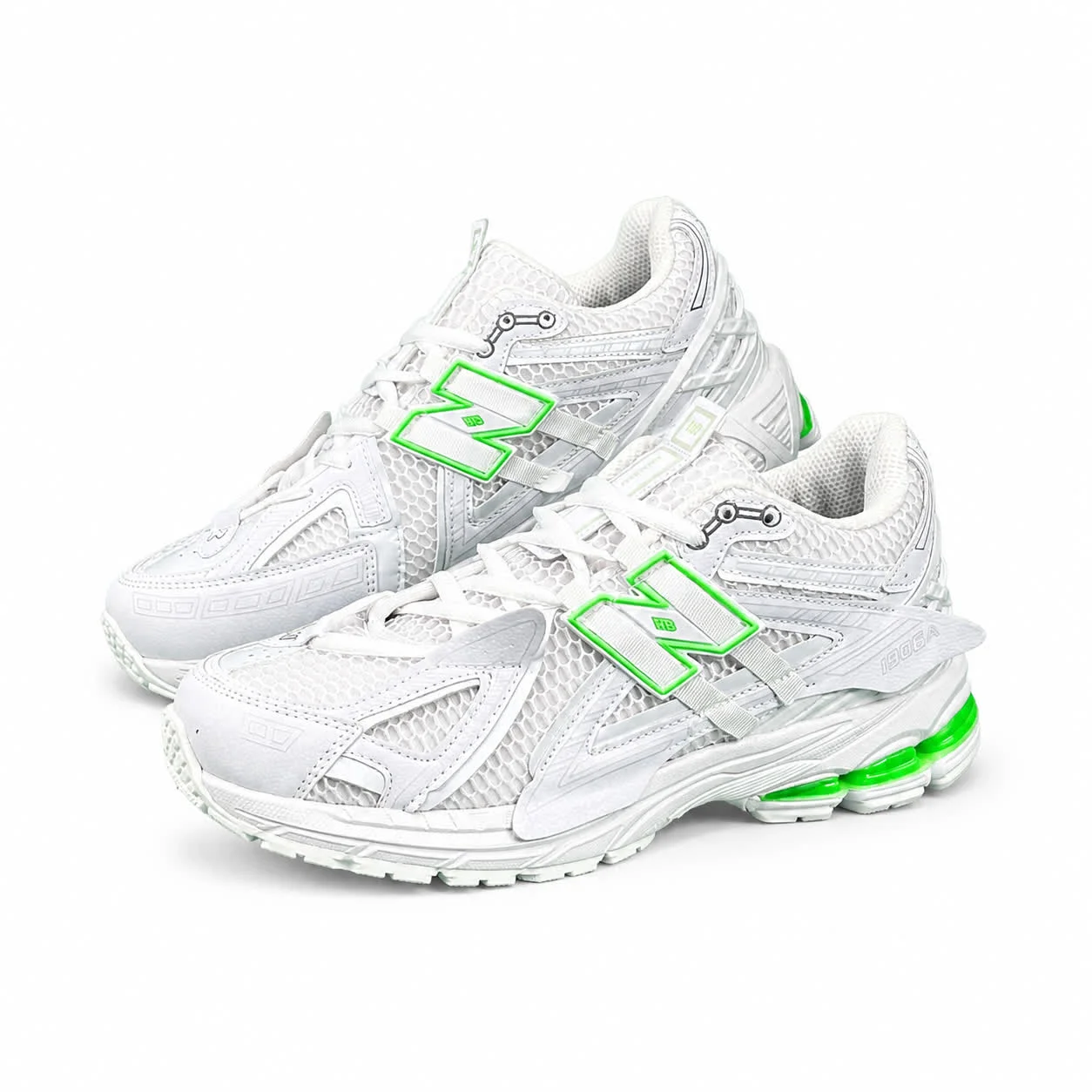 کتانی مردانه نیوبالانس 1906سفید سبز New BALANCE 1906A