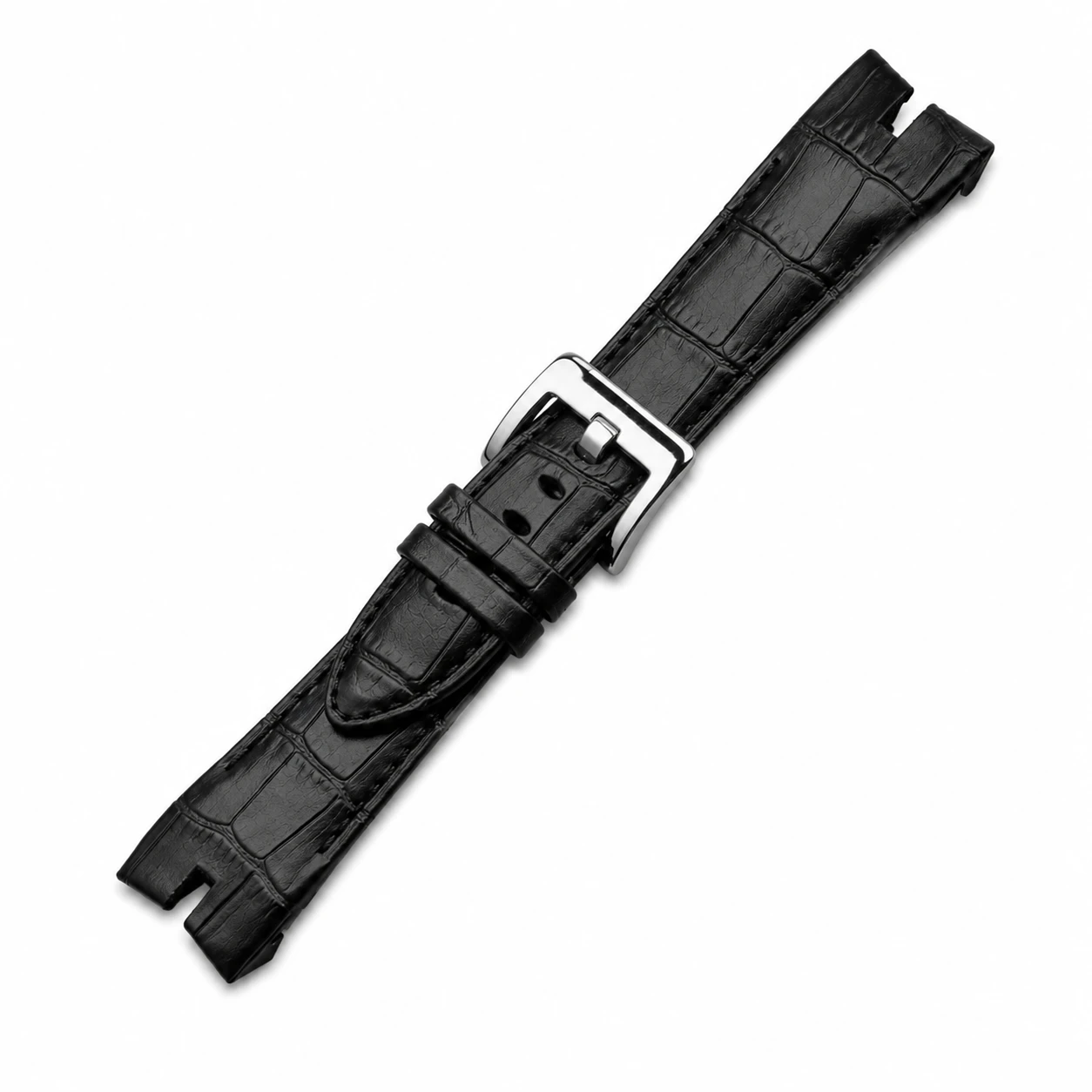 بند چرم ساعت مچی راجر دبیوس وسط چاک مشکی m-10698
