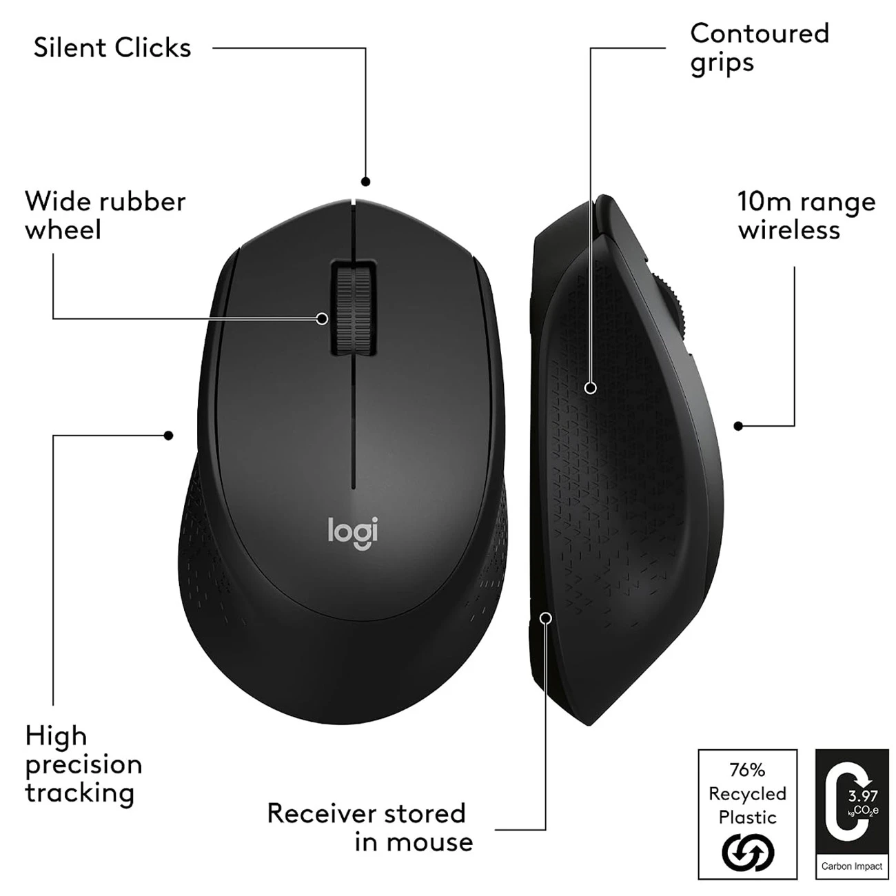 ماوس بی سیم لاجیتک Logitech مدل M330 کم صدا