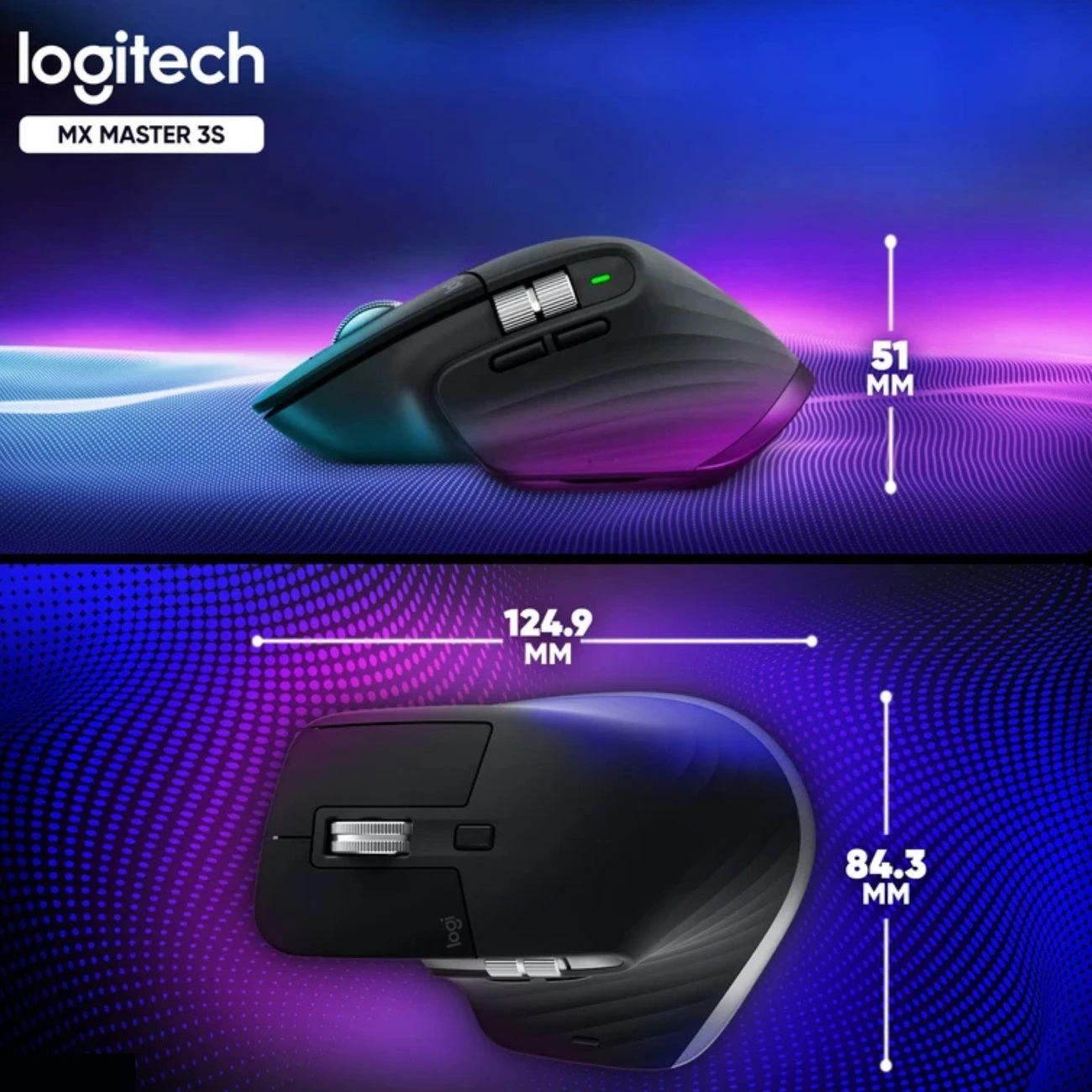 ماوس بی سیم لاجیتک Logitech مدل MX Master 3S با طراحی ارگونومیک