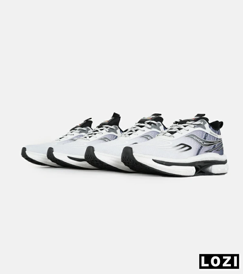 کفش کتانی سفید خاکستری Saucony Axon 3 مدل 7404