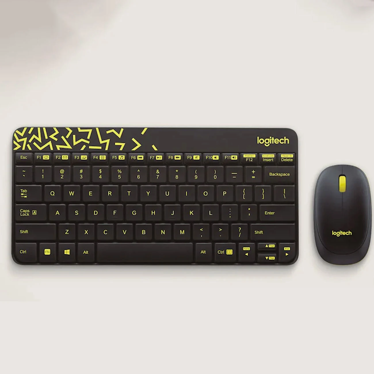 کیبورد و ماوس بی سیم لاجیتک logitech مدل MK240 سفید و قرمز روشن