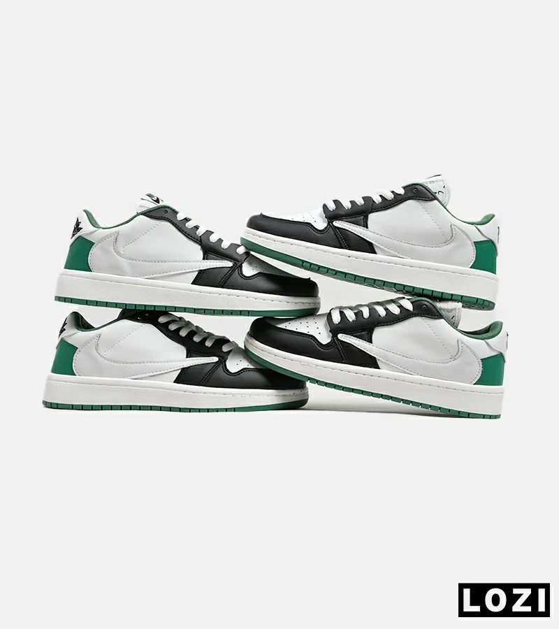 کفش کتانی مردانه سفید مشکی سبز NIKE travis scott مدل 5476