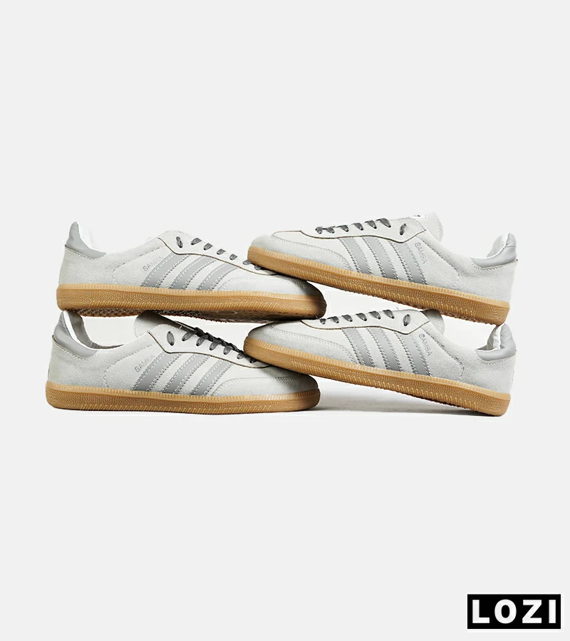 کفش کتانی مردانه زنانه طوسی ADIDAS Samba مدل 7301