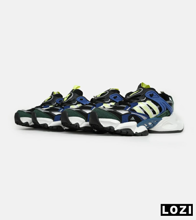 کفش کتانی مردانه و زنانه مشکی آبی لیمویی ADIDAS performance x9000l4