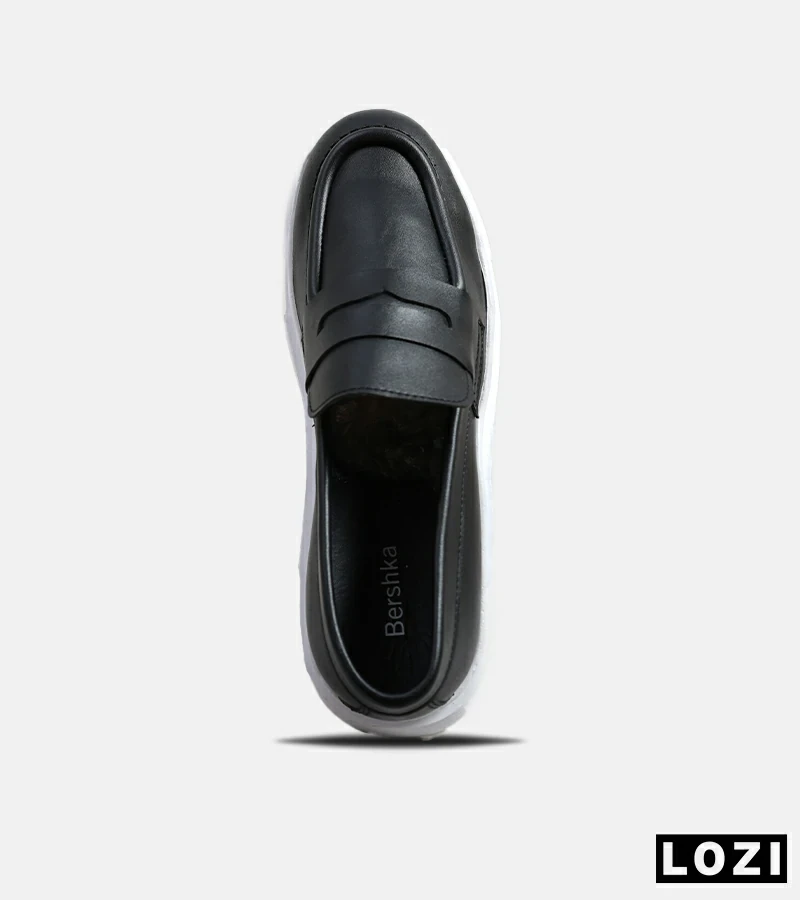 کفش کتانی مردانه مشکی BERSHKA مدل 6237
