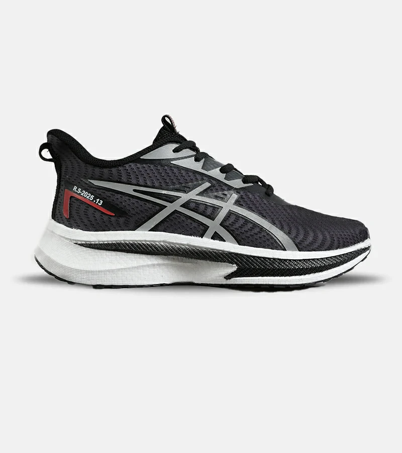 کفش کتانی مردانه مشکی سفید ASICS GEL-KAYANO 30 مدل 7186
