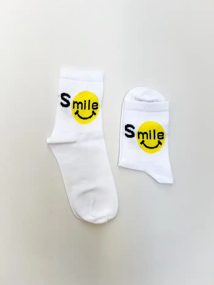 جوراب نیم ساق طرح اسمایل Smile یونیسکس