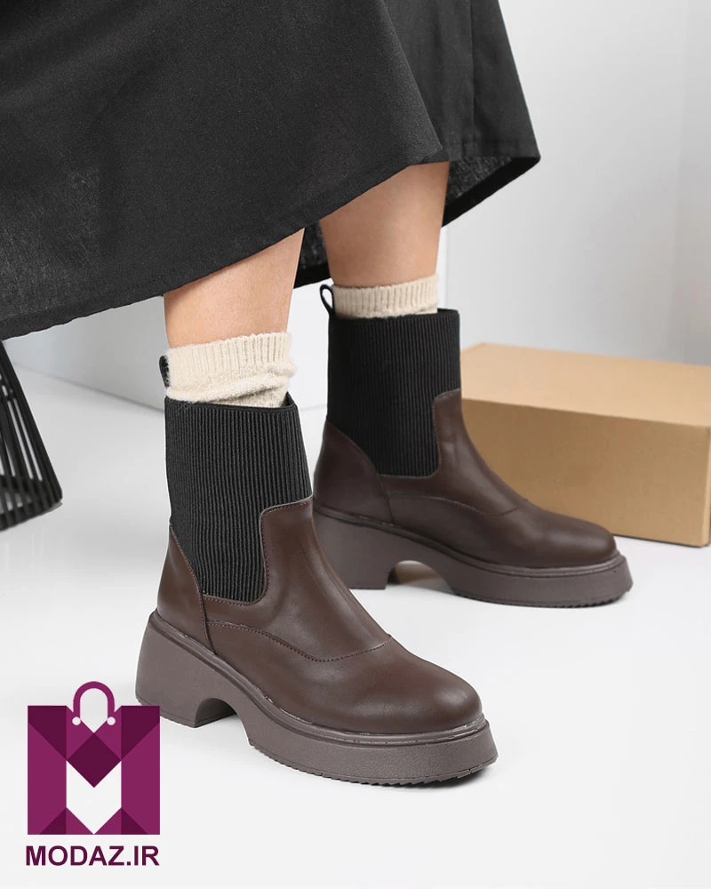 نیم بوت زنانه زمستانه بغل کش آترون BOOT 8188