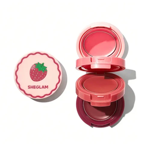 رژگونه و رژ لب کرمی طبقاتی strawberry شیگلم