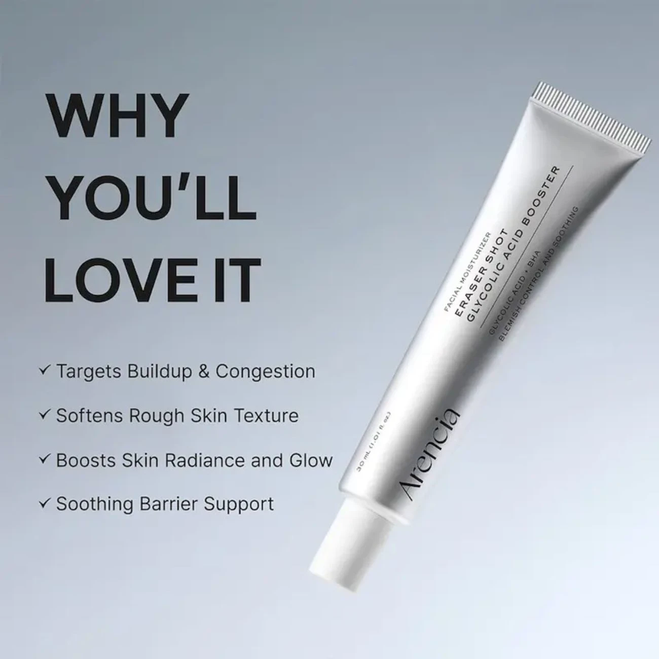 بوستر سرم لایه بردار و روشن کننده گلیکولیک اسید آرنسیا Arencia مدل Eraser Shot