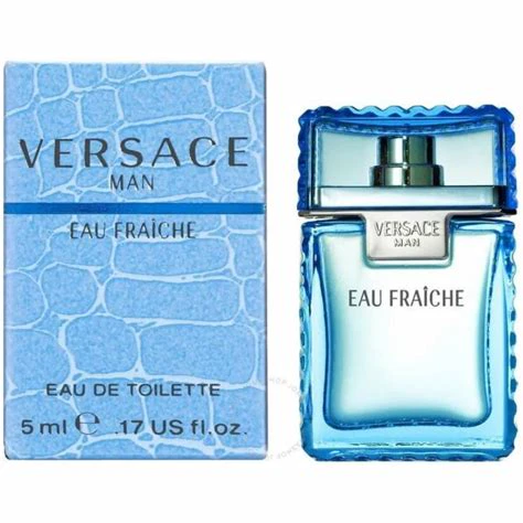 عطر ادکلن مینیاتوری ورساچه من او فرش ادوتویلت 5 میل اصلی Versace Man Eau Fraîche EDT Miniature 5ml Original