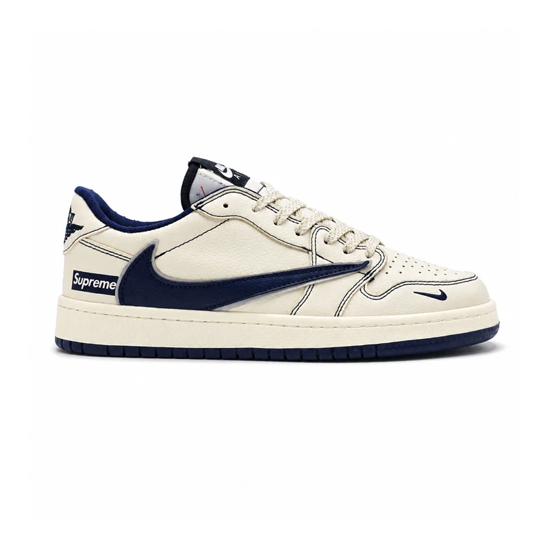 کفش و کتانی مردانه مدل نایک ترویس NIKE TRAVIS رنگ کرم سرمه ای کد 30956