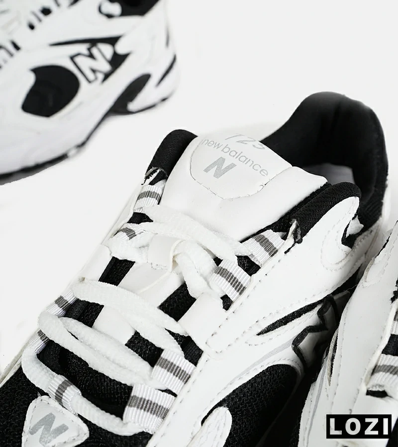 کفش کتانی مردانه و زنانه سفید مشکی NEW BALANCE 725 مدل 7270