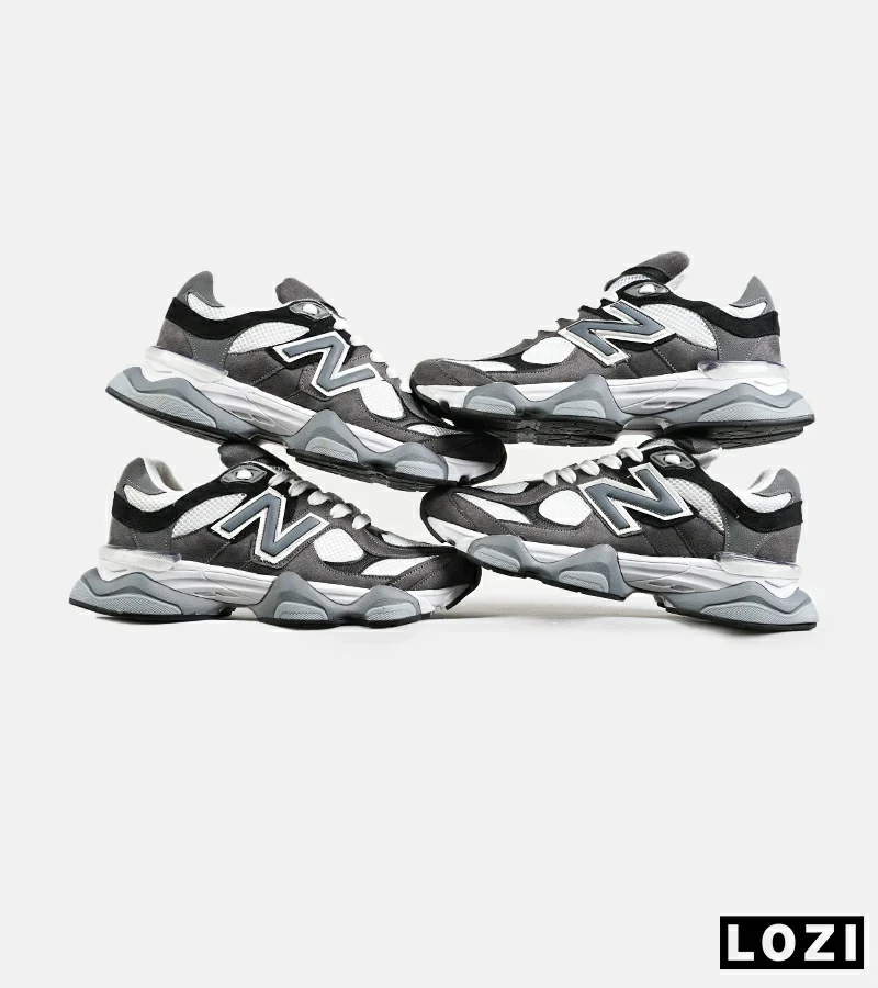 کفش کتانی مردانه و زنانه طوسی مشکی سفید NEW BALANCE 9060 مدل 7308
