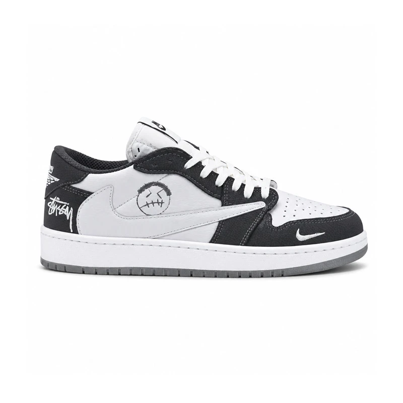 کفش و کتانی مردانه مدل نایک ترویس NIKE TRAVIS رنگ سفید طوسی کد 30958
