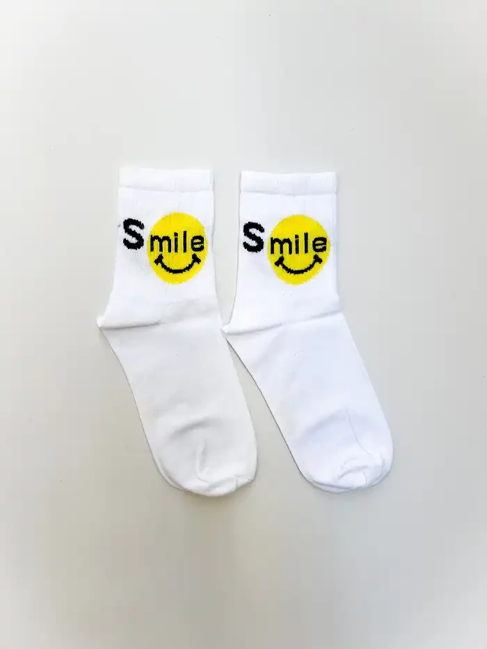جوراب نیم ساق طرح اسمایل Smile یونیسکس