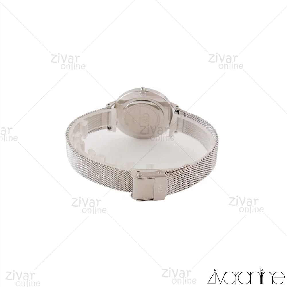 ساعت دنیل ولینگتون زنانه سیلور صفحه سبز بند حصیری اسمال 104858