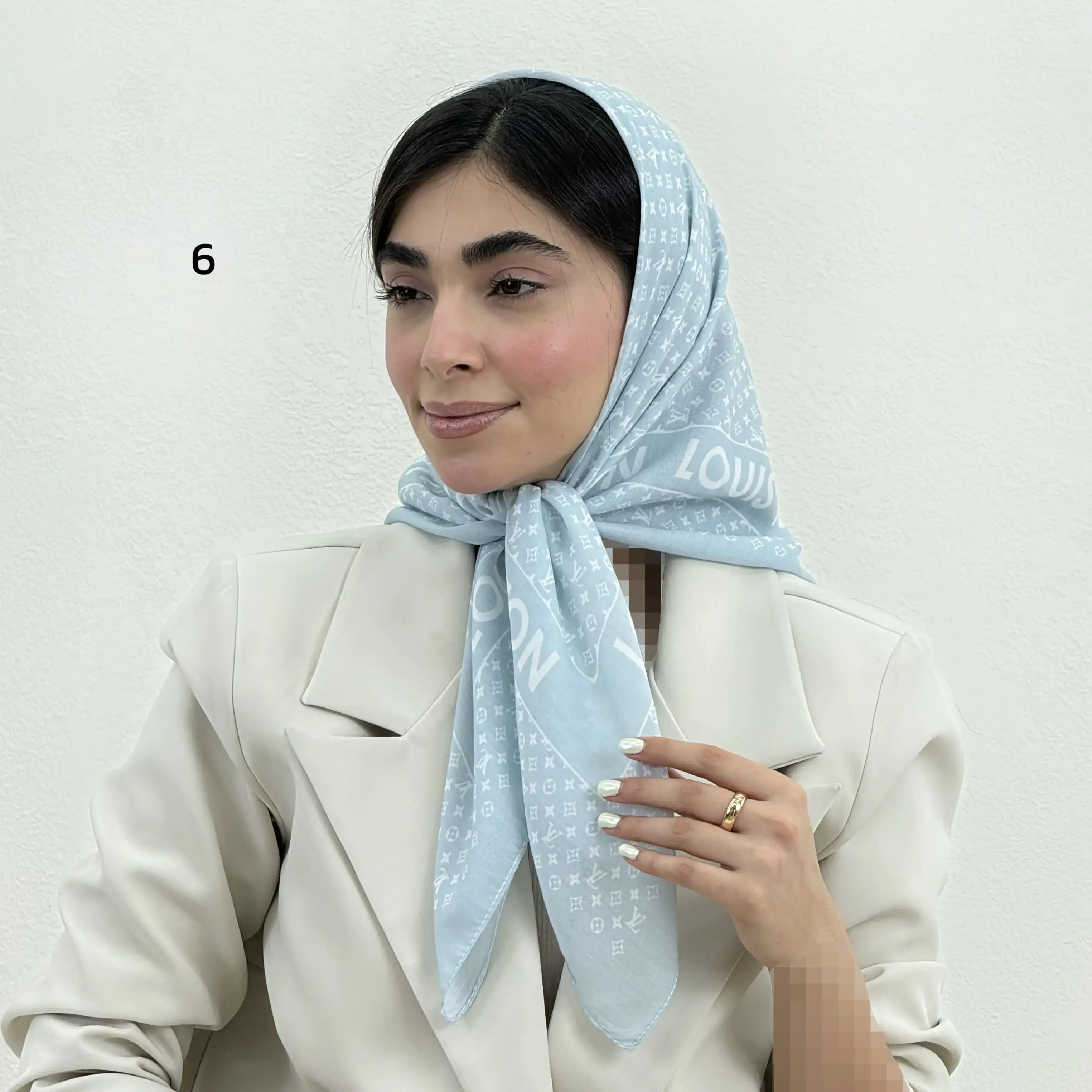 مینی اسکارف زنانه طرحدار نخی | آی بولک