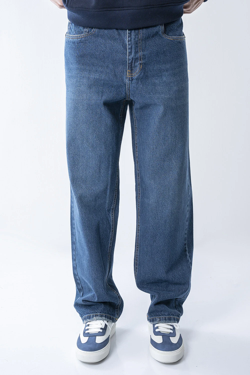 شلوار جین نیم بگ مردانه