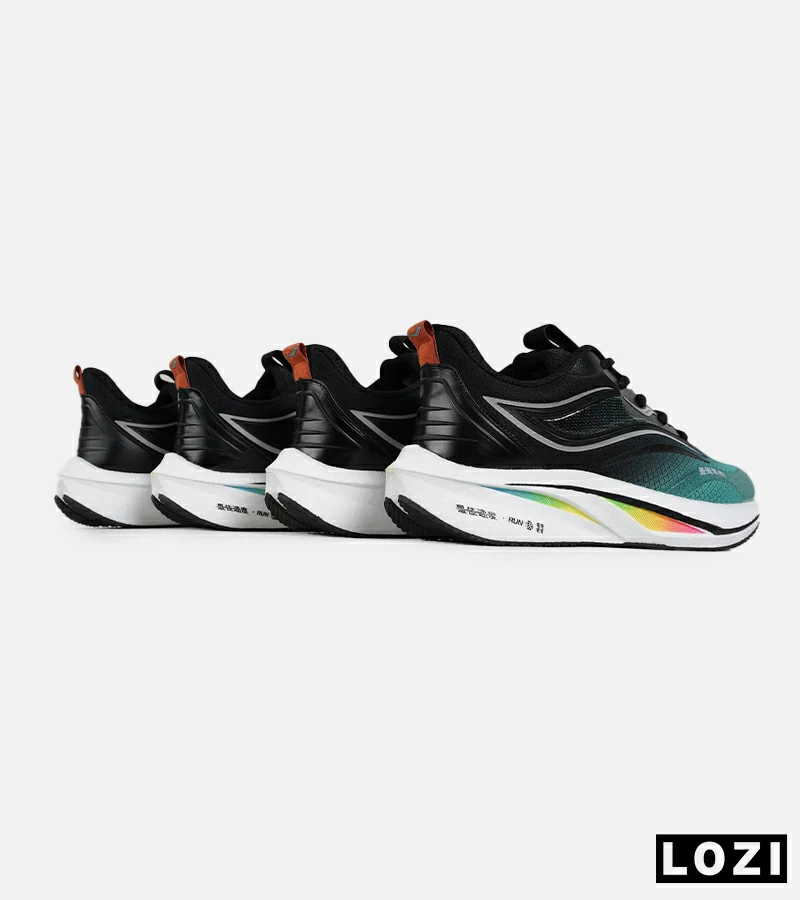 کفش کتانی مشکی سبز Saucony Ride Review v.2 مدل 7390