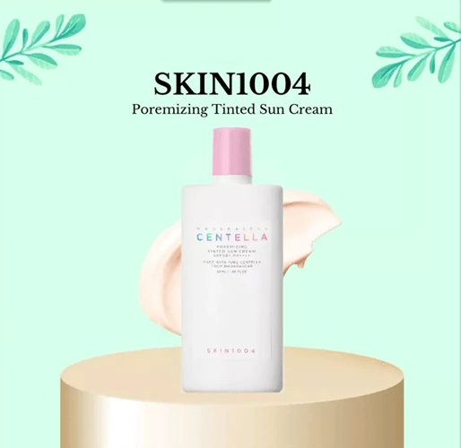 ضد آفتاب رنگی کوچک کننده منافذ سنتلا اسکین Skin 1004 ماداگاسکار 50 میل