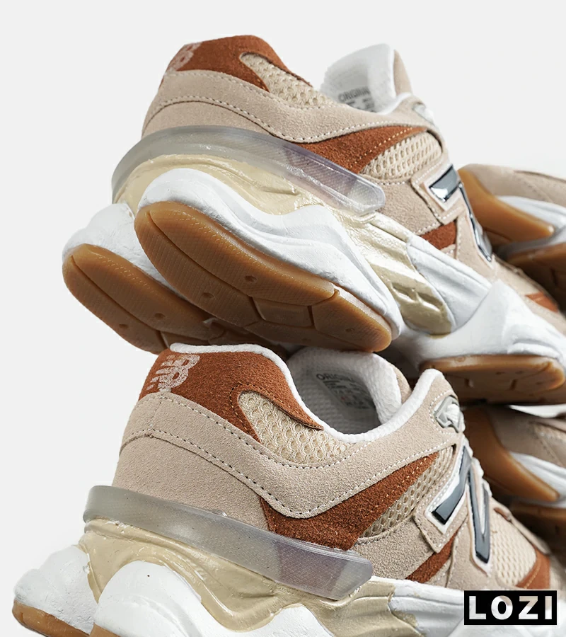 کفش کتانی مردانه و زنانه کرم قهوه ای NEW BALANCE 9060 مدل 7312