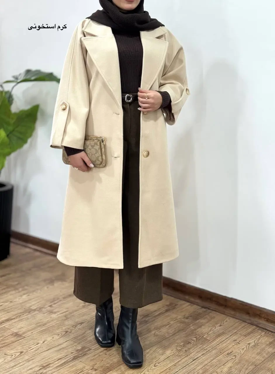 پالتو فوتر بلند آستردار رعنا