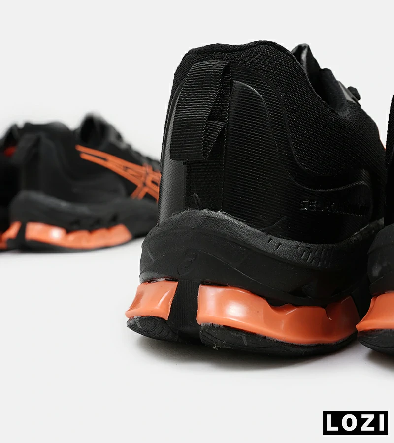 کفش کتانی مردانه مشکی نارنجی ASICS GORETEX مدل 5228