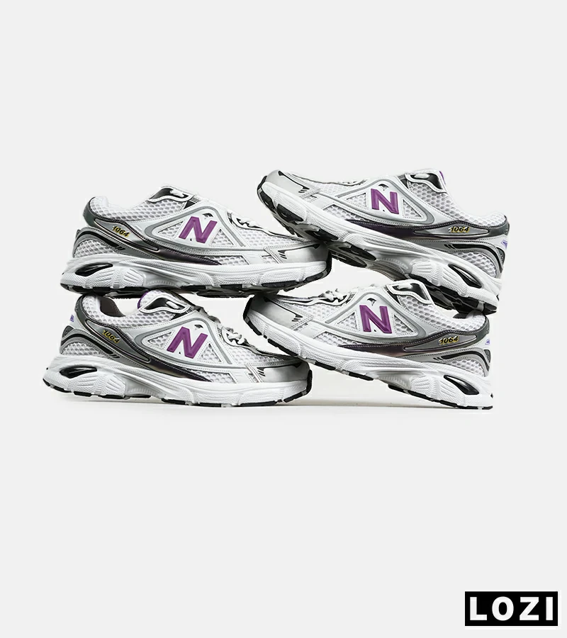 کفش کتانی مردانه و زنانه سفید بنفش NEW BALANCE 1064 V.2