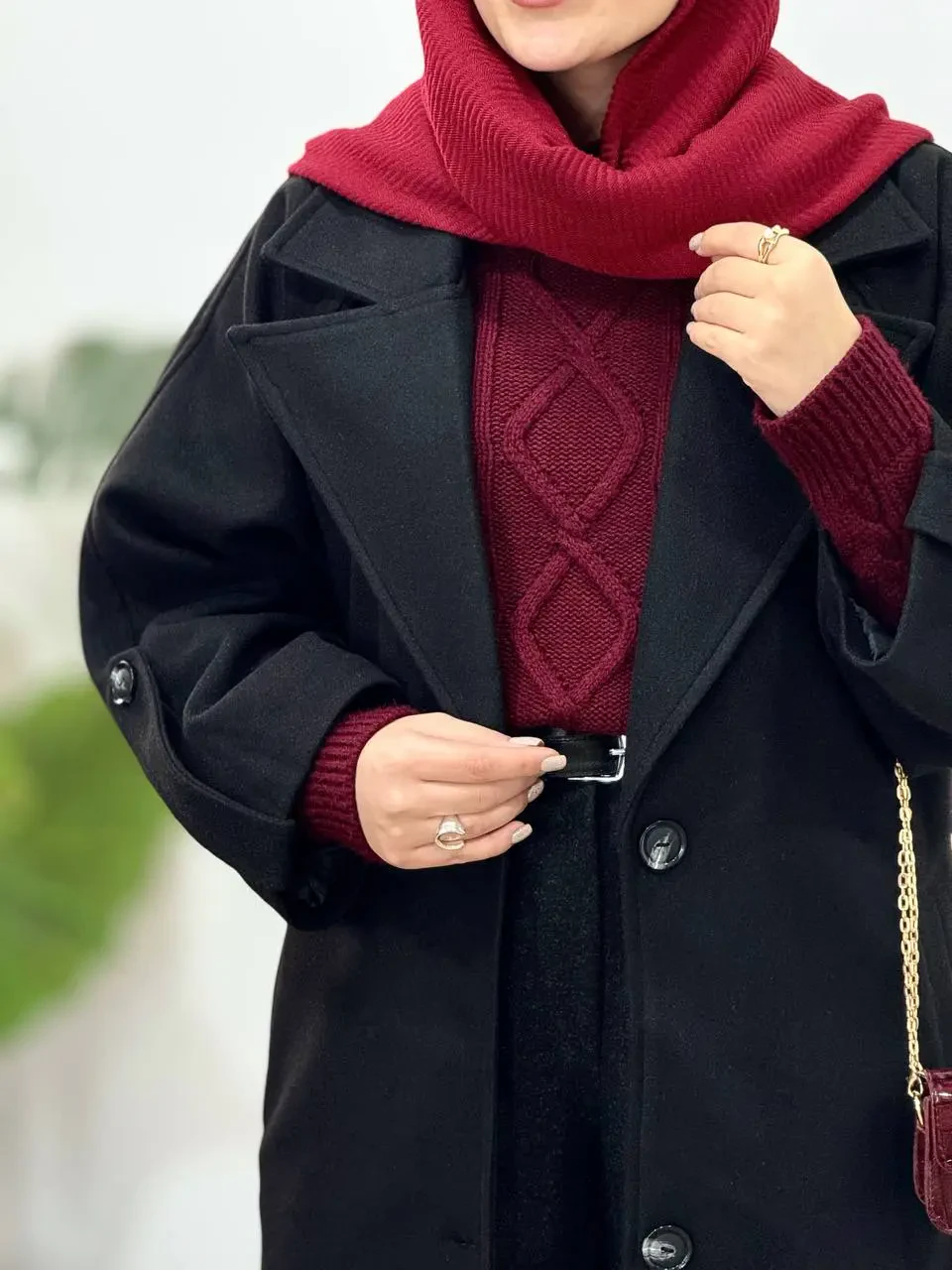 پالتو فوتر بلند آستردار رعنا