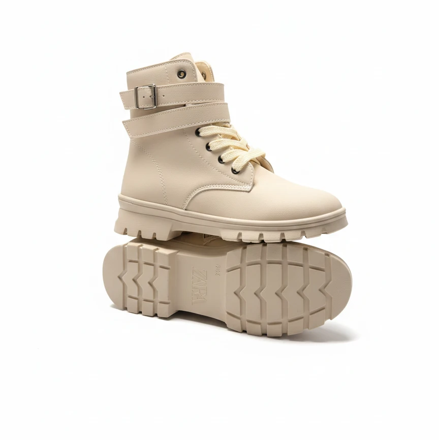 بوت مدل دو سگک کرم کد 294949