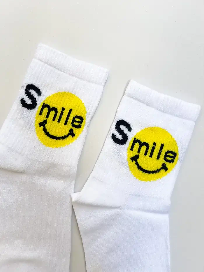 جوراب نیم ساق طرح اسمایل Smile یونیسکس