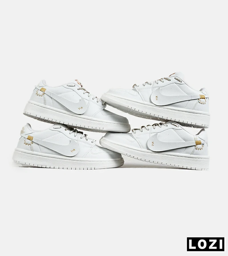 کفش کتانی مردانه و زنانه سفید NIKE jordan 1 مدل 7280