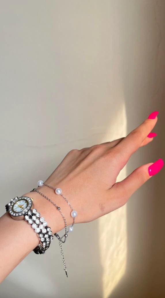 دستبند دولاین مروارید