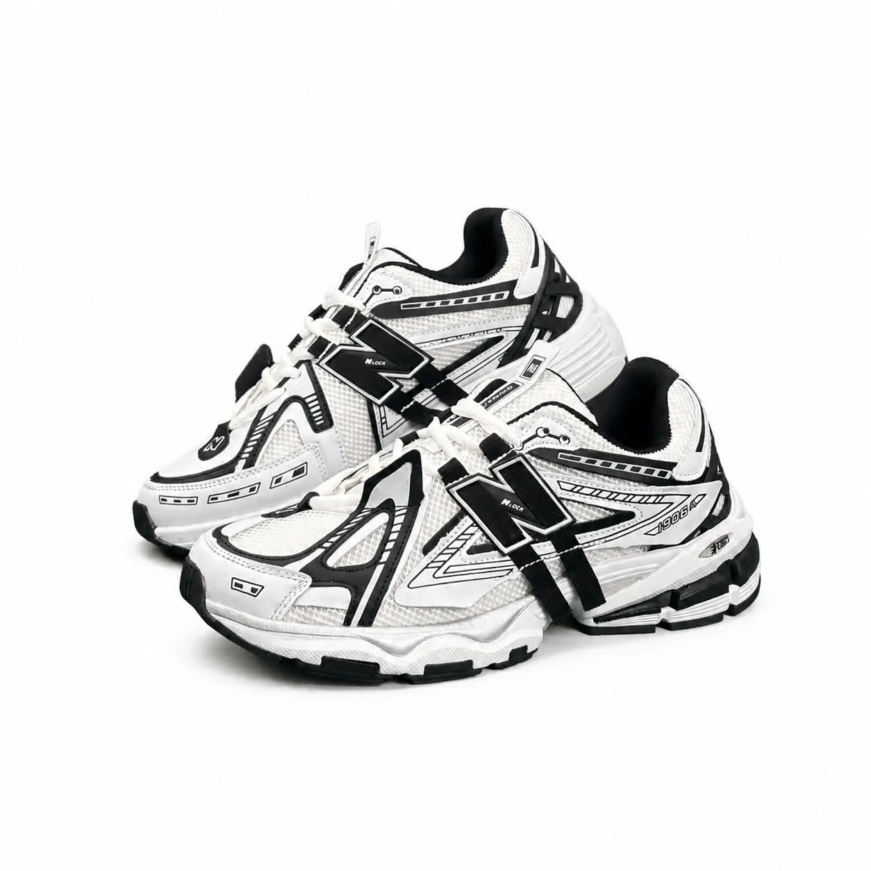 کتانی مردانه نیوبالانس 1906 سفید مشکی New BALANCE 1906