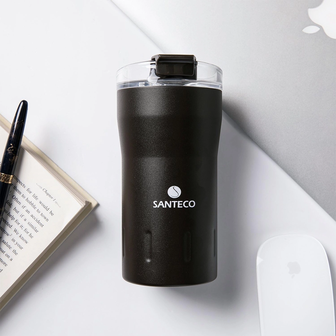 تراول ماگ دوجداره سانتکو SANTECO مدل HE-350-4 ظرفیت 350 میلی لیتر