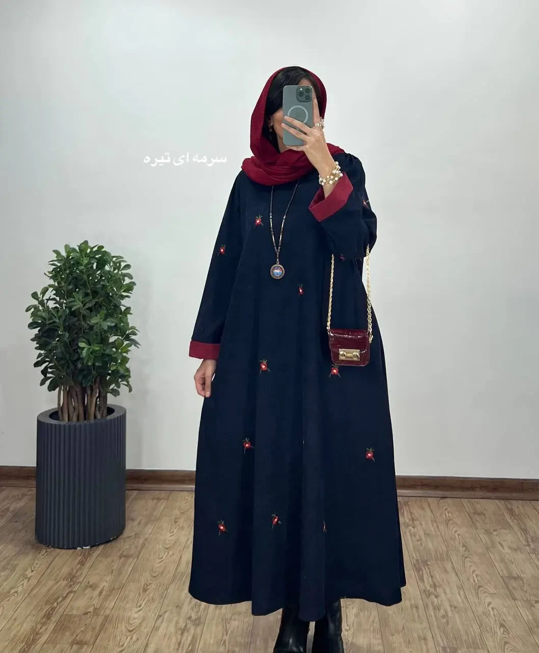 پیراهن مانتویی گلدوزی بهین 1