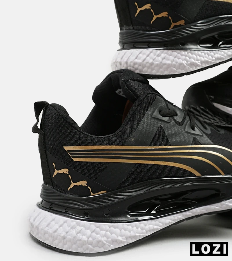 کفش کتانی ورزشی مشکی طلایی مردانه و زنانه PUMA مدل 4532