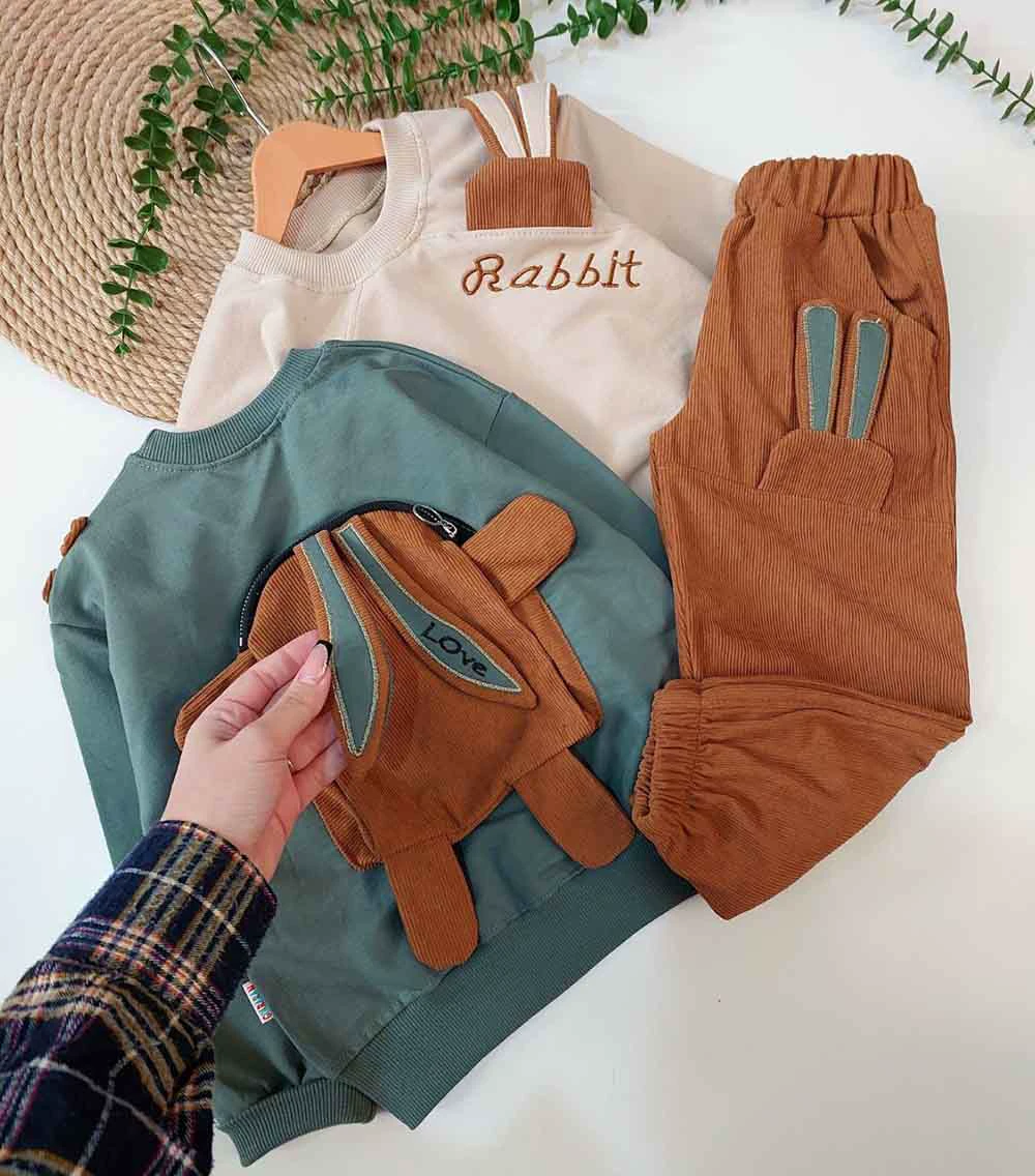 بلوز شلوار بچگانه طرح رابیت