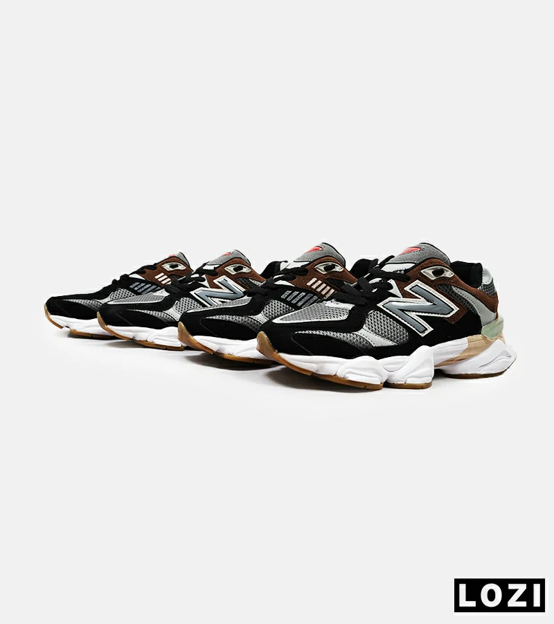 کفش کتانی مردانه و زنانه مشکی طوسی قهوه ای NEW BALANCE 9060 مدل 4973