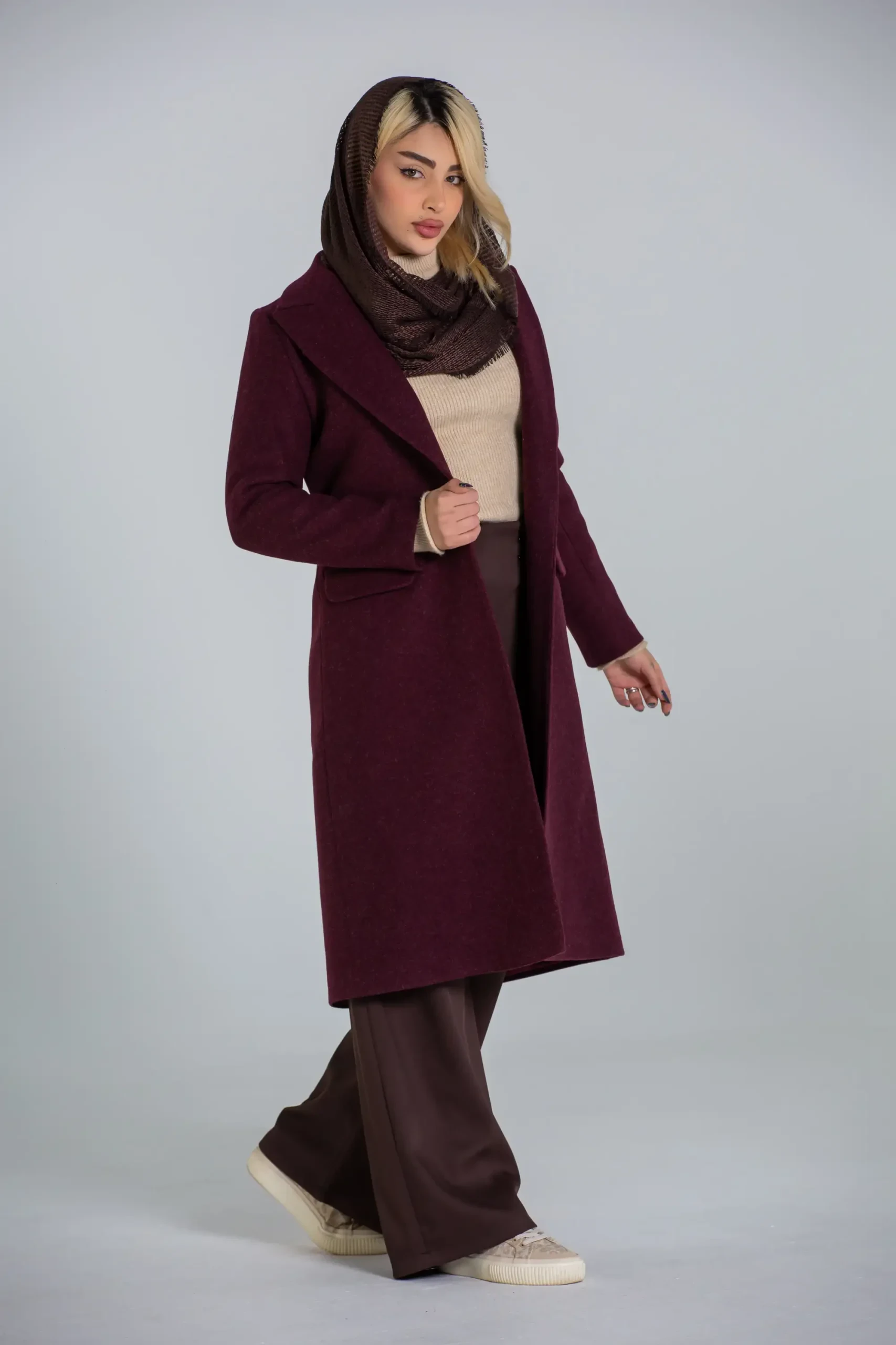 پالتو یقه بلیزر بلند