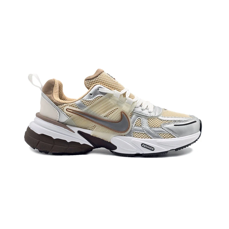 کفش و کتانی اسپرت مردانه مدل نایک کوشلون NIKE V2K رنگ نقره ای کرم کد 43327