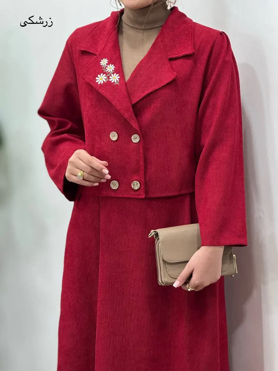 ست کت و دامن گلدوزی سیمین 1