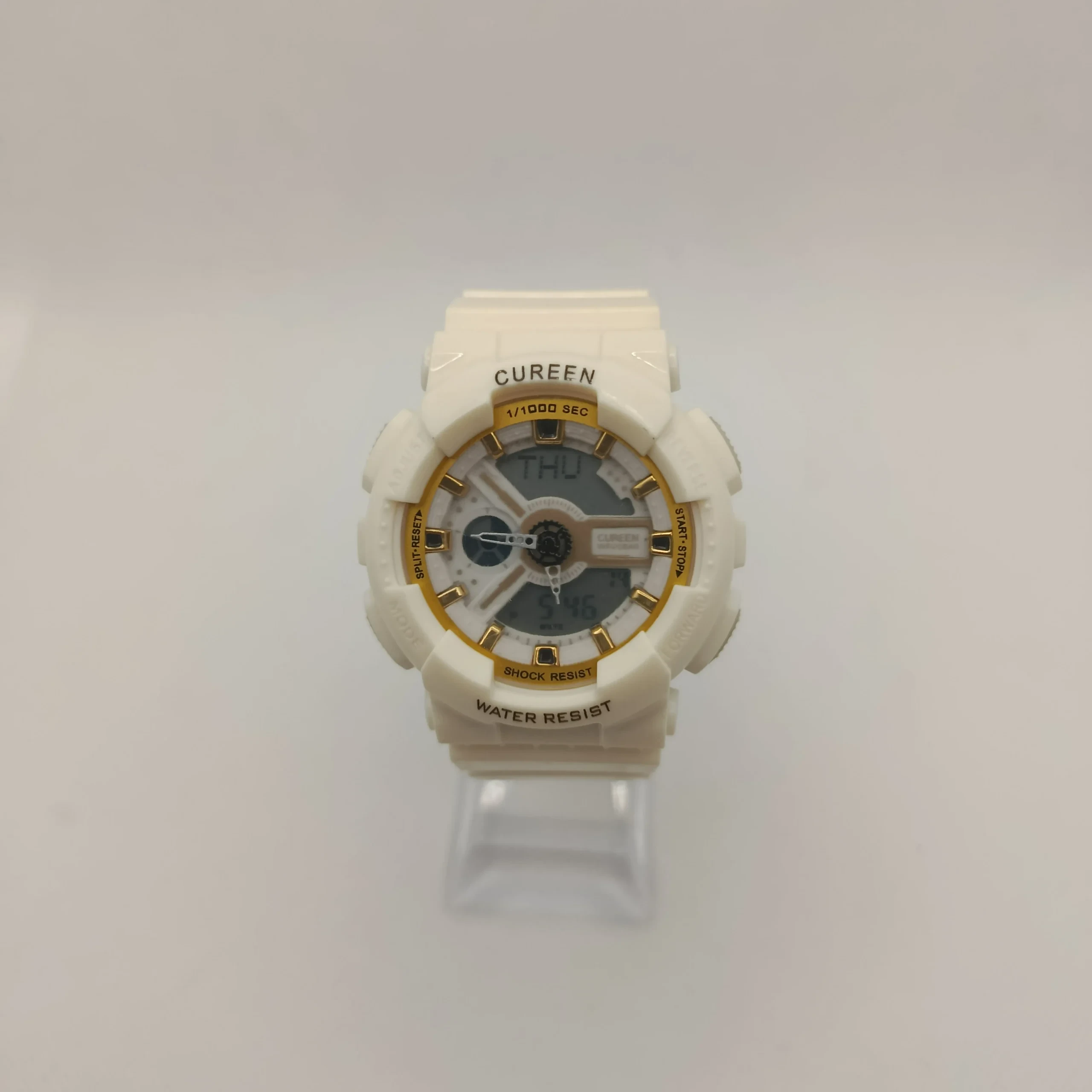 ساعت ورزشی زنانه کورن رنگ کرمی مدل 423